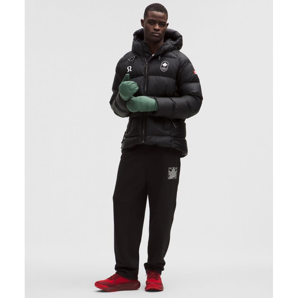 Lululemon Team Canada Wunder Puff Mittens  Coc Logo Medium Forest