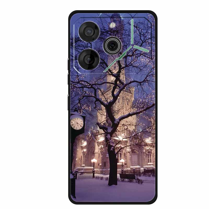 For Tecno Pova 6 Case Luxury TPU Soft Silicone Phone Cases Back Cover for Tecno Pova6 2024 6.78" Shockproof Love New Cute Coque