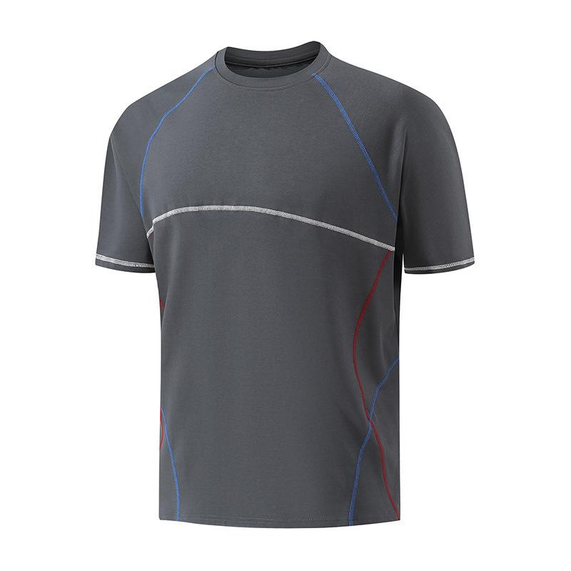 

Outdoor Sports Ice Silk Quick-drying Short-sleeved T-shirt Men s Half-sleeved T-shirt 2XL темно-серого