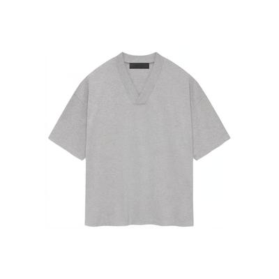 Essentials V Neck T-Shirt Light Heather Grey Men Tops 125SP244216F