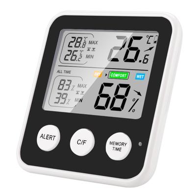 Högprecisionsmagnetisk termometer Hygrometer Digital termohygrometer med LCD-skärm celsius / Fahrenheit