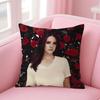 Singer L-Lana Del Rey Cushion Cover Natural Linen Pillow Case Double-Sided Print Decorative Sofa Pillowcase Home Decor Gift