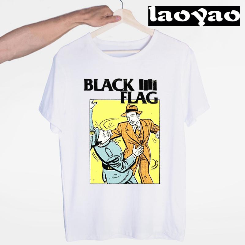 

Black Flag Tshirt Punk Rock Band Henry Rollins Large Bars Graphic Tshirts Women Men Harajuku Streetwear Summer Oversized Tee S