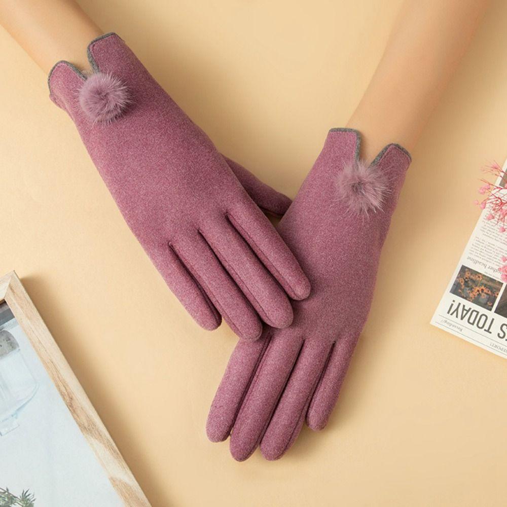Gants d'hiver en fausse fourrure de lapin pour écran tactile, chauds, pour la conduite, moufles, gants pour nouvel étudiant, cadeau pour filles
