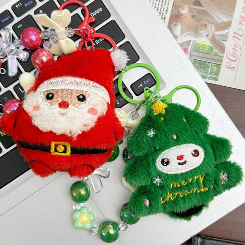 Stuffed Plush Dolls Christmas Plush Pendant Santa Claus Christmas Plush Doll Toy  Hanging Accessory
