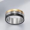 Titanium steel calendar ring, Roman numeral time ring, men's bracelet