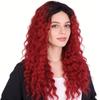 Damen Perücke Langes Synthetisches Haar Ombre Blond Lockige Perücken Weiblich Natürliche Welle Drag Queen Normale Perücke 80er Jahre Farbverlauf Perücken für Studenten
