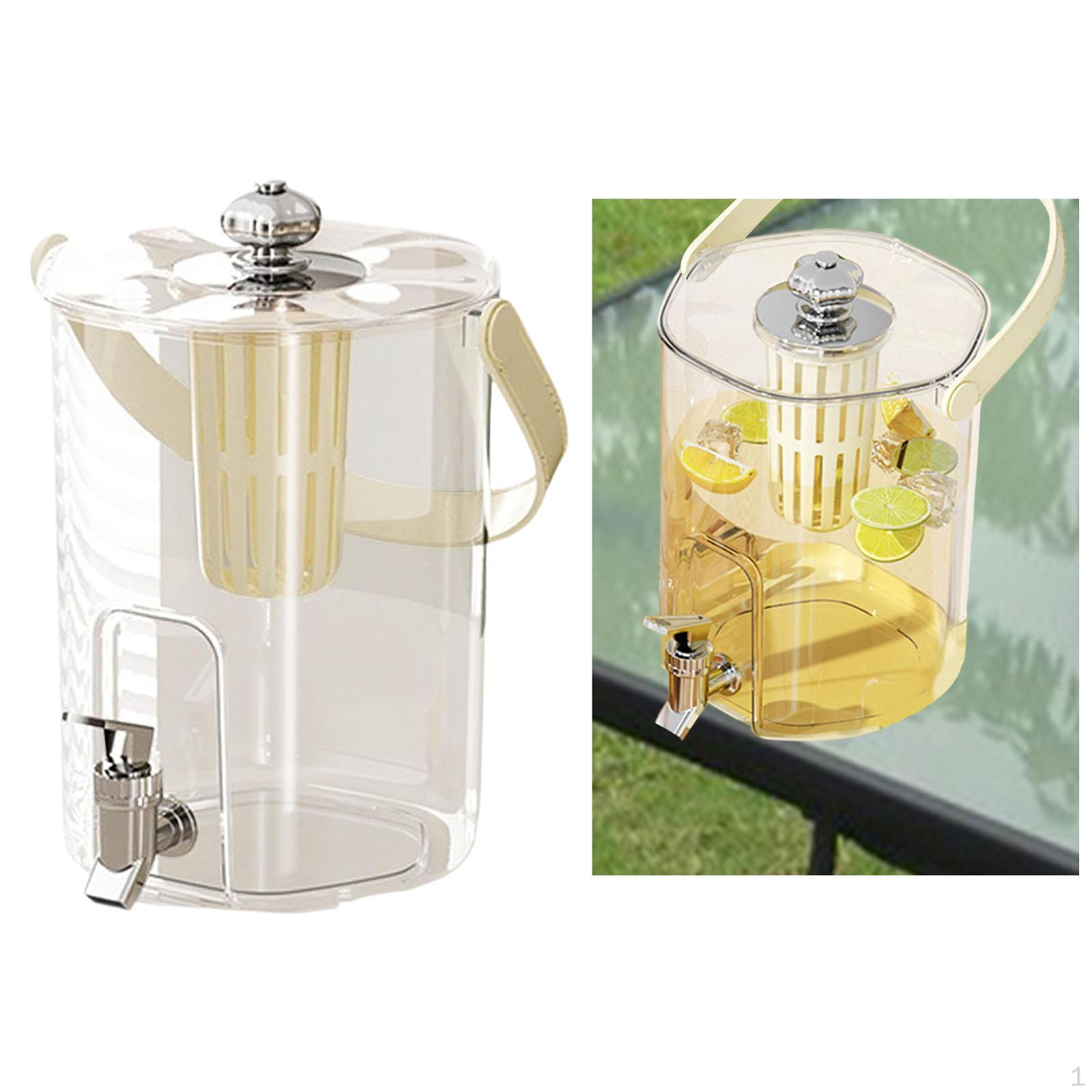 

Beverage Dispenser Drink Leak Avoid BBQ Bar 5L Picnics Fruit Tea Iced Juice Rose Gold Handle