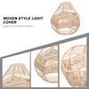 Imitation Rattan Lampshade Woven Paper String Home Hanging Lamp Decorative Ceiling Pendant Light Cover Retro Design Hotel Bar