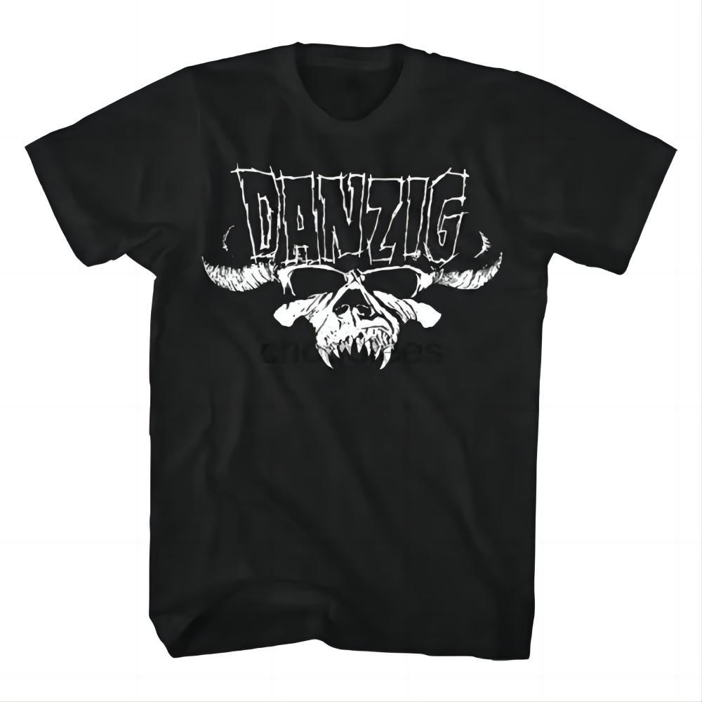 Unisex Danzig Demon Skull Logo Black T-Shirt