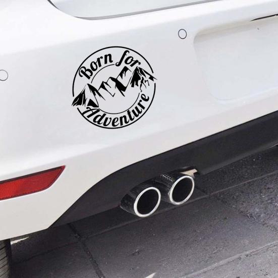 Cool Born For Adventure Mountain Reflektierender Aufkleber Aufkleber Auto Motorrad Dekor