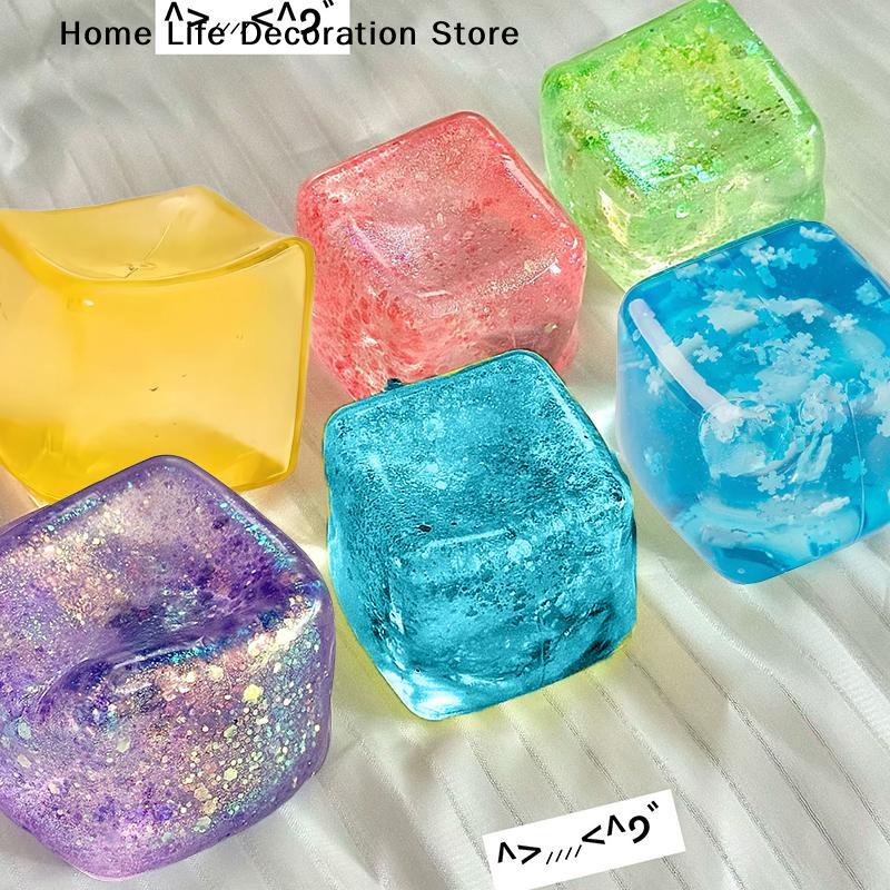 Ice Cube Anti-stress Toys Slow Rebound Stress Ball Decompresion Fidget Toy For Adults Birthday Gifts Sensory Toy