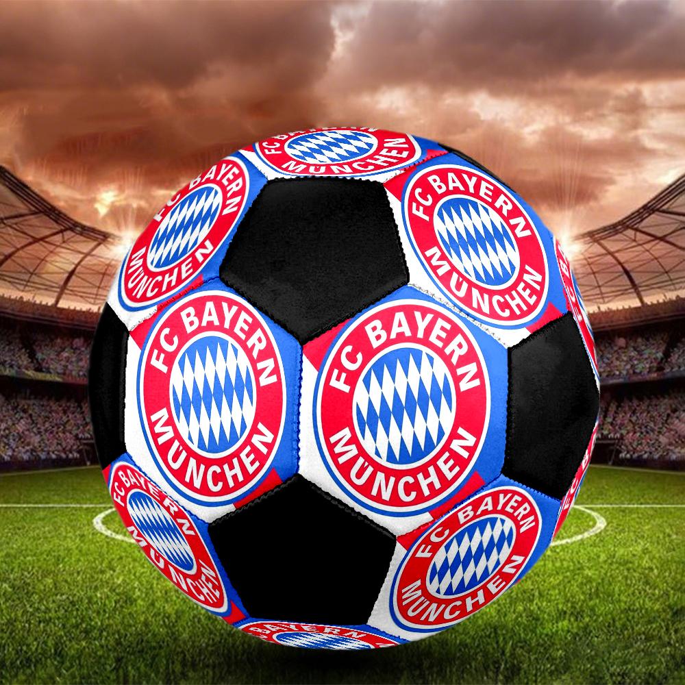 FC Bayern Munich Indoor Soccer Ball Colorful Machine Stitched PVC Size 5 Team Training Competition Ready Durable High-Bounce Cool Sports Gift