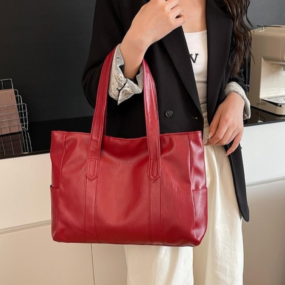 Minimalist Commuting Handbag Light Luxury Large Capacity Bag Women's Shoulder Bag Daily Use
