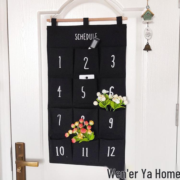 Wen'er Wandmontierte Mehrschichtige Hängeaufbewahrungstasche für Studentenwohnheime