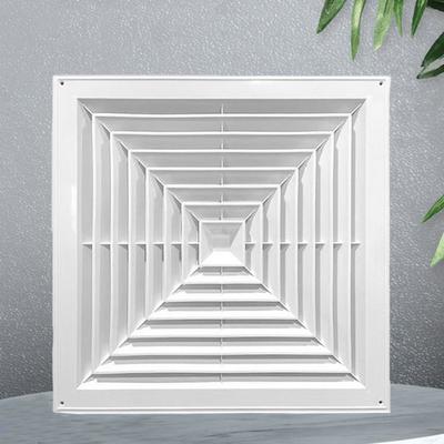 New Plastic Air Vent Grille With Flaps Square Duct Heating Vents White Silent Operation Exhaust Fan Cover Kitchen