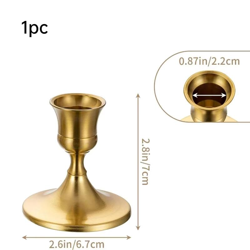 1 Stück/3 Stück Vintage und elegante Metall-Tischkerzenhalter werden für Hochzeiten, Thanksgiving, Weihnachten und Hoteldekoration verwendet