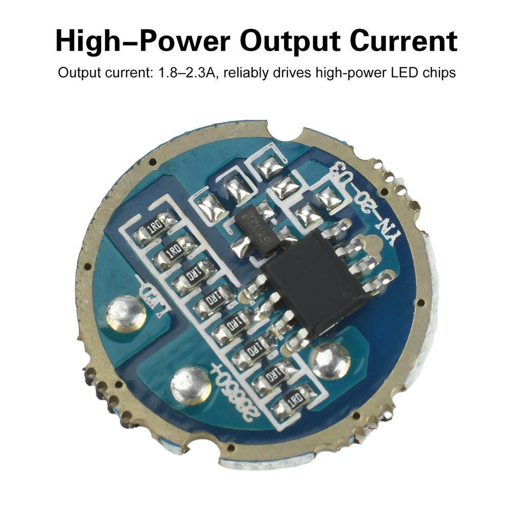DC 3.7-4.2V 6-15W lamp beads flashlight gear driver controllor 1-speed flashlight driver board DIY flashlight accessory 17/20mm