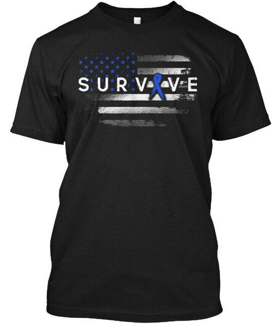 Survive American Colon Cancer Arthritis - T-Shirt Made in the USA Size S to 5XL M