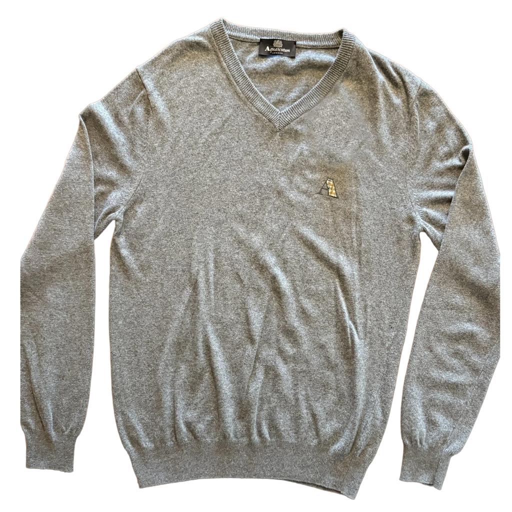 Sweter męski Aquascutum z logo w kratę