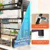 Dish Drainer, Over-the-Sink Dish Drainer, 2-Tier Kitchen Utensil Holder, Kitchen Storage Shelf, Large Capacity, Non-Slip, Space-Saving, Chopstick Stor