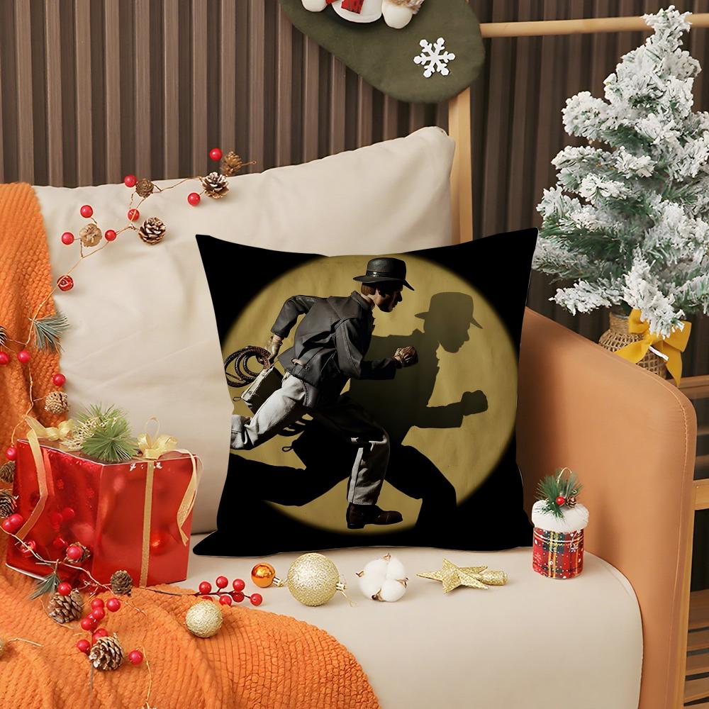 Movie I-Indiana Jones Pillow Case Living Room Sofa Decorative Cushion Cover Simple Household Light Luxury Printed Pillow