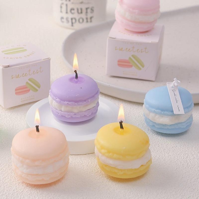 2026 Cute Macaron Creative Styling Aromatherapy Candles Home Fragrance Collection Decoration Ornaments Christmas Birthday Gifts