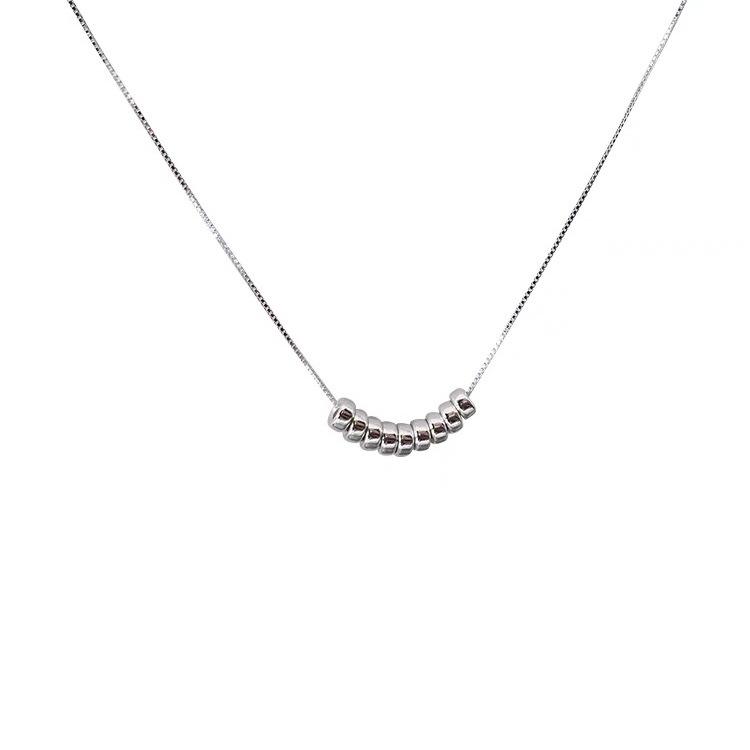 Su Chuang Leichter Luxus S925 Silberperlen Choker Halskette - Minimalistisches Design für Damen