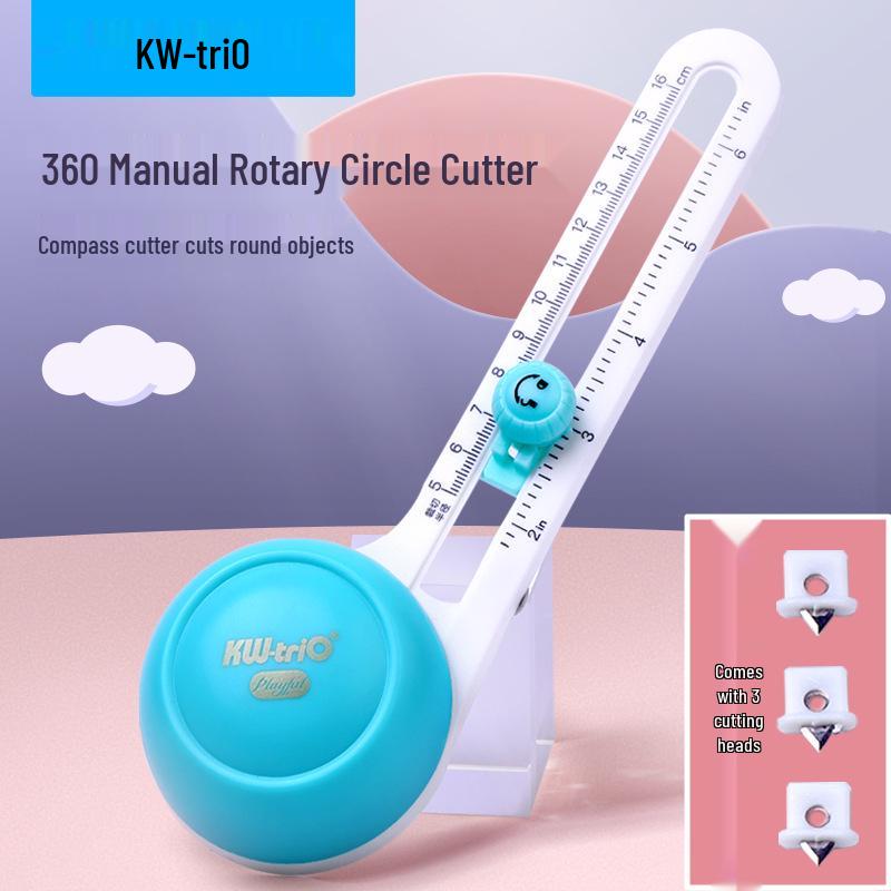 KedeYou 360° Rotary Compass Cutter - DIY Round Cutting Knife for Students