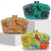 Sac de soirée pour femme à fleurs et diamants Sacs à main Nouveau Cristal Mariage de mariée Strass Pochette Sacs WHTUOHENG Sacs à main Pochette de soirée