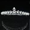 Nádherné postříbřené křišťálové perly Svatební diadémy Koruna ze slitiny růžového zlata drahokamu Diadém Čelenka Svatební vlasové doplňky