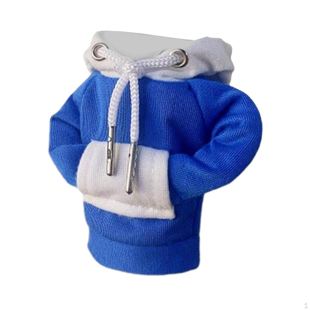 JOYCOURT Felpa con cappuccio per cambio auto, alla moda, mini felpa con cappuccio per cambio automatico, gadget carino per interni auto, accessori decorativi universali per auto