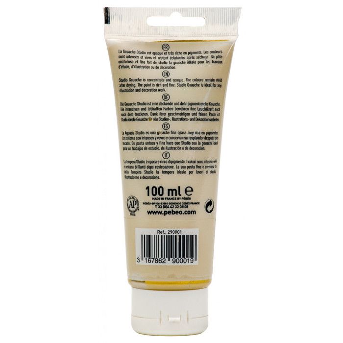 Gouache Paint - Gold - 1 - Fine - Pébéo - Studio Gouache - 100ml