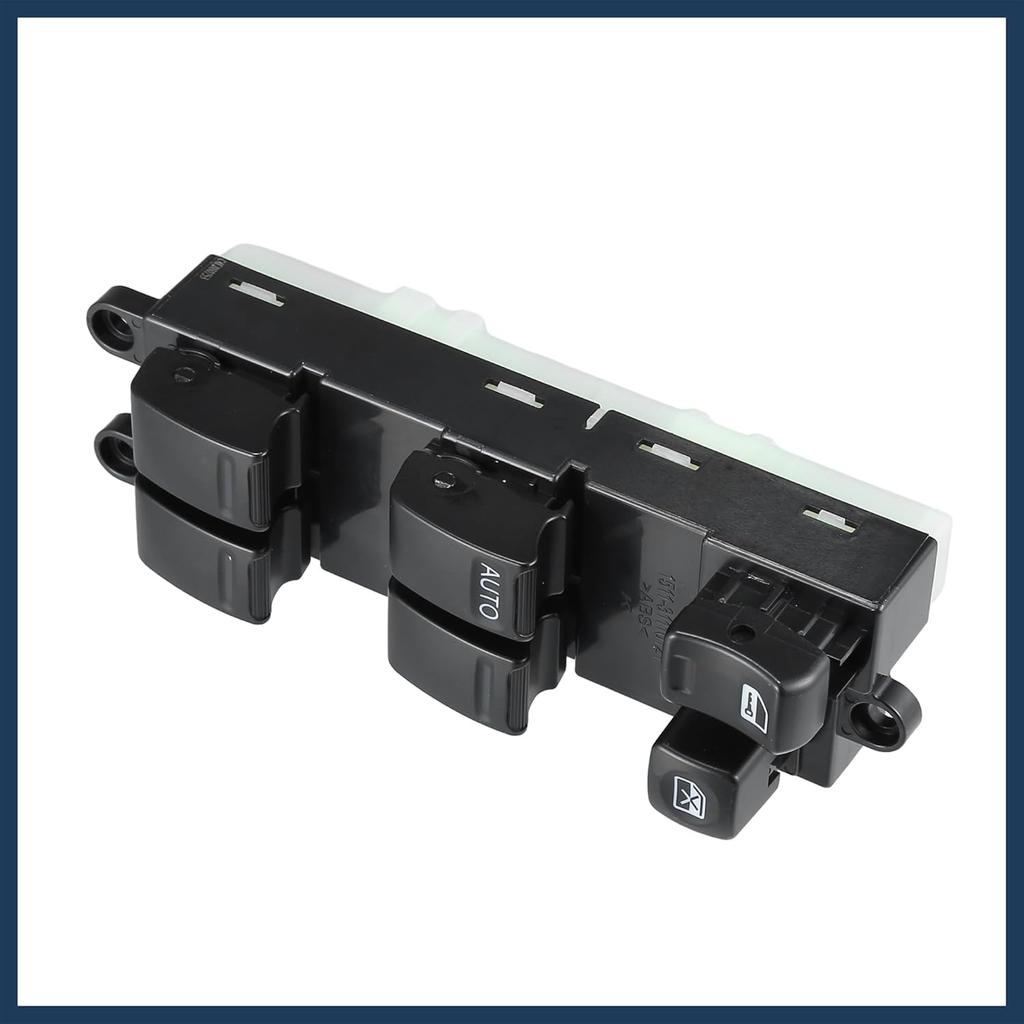 Power Window Switch, Driver Side Window Control Switch No.25401-EQ305 for Nissan X-Trail 2002-2007 Black, 1 Pc
