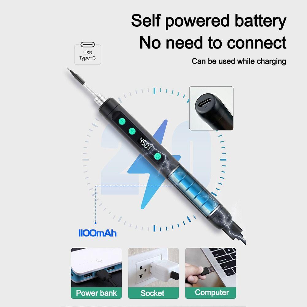 5V/15W Digital Display Soldering Iron Adjustable Temperature Mini Welding Kit