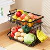 Space Saving Metal 2 Layer Produce Organizers With Rustproof Easy Cleaning Surfaces Home Storage Solution