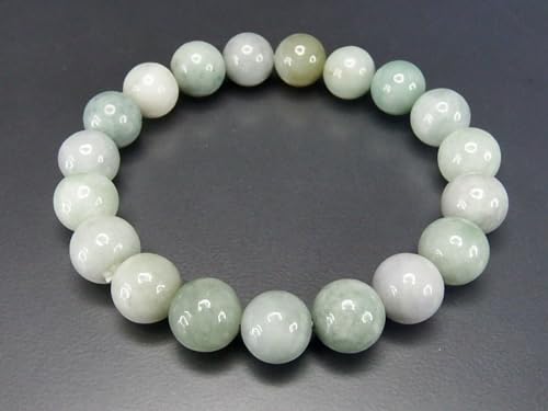 [Sekimachi] Jadeite Bracelet, Genuine Jade, Approx. 10mm, Natural Stone, Trivet, Amulet (Approx. 170mm (Men's Large))