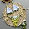 2026 New Bikini Sexy Tie Dye Split swimwear for woman Swimwear Women