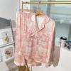 French High-End Printed Pajamas Women'S Spring And Summer Lazy Wind Sweet Long-Sleeved Trousers Homewear