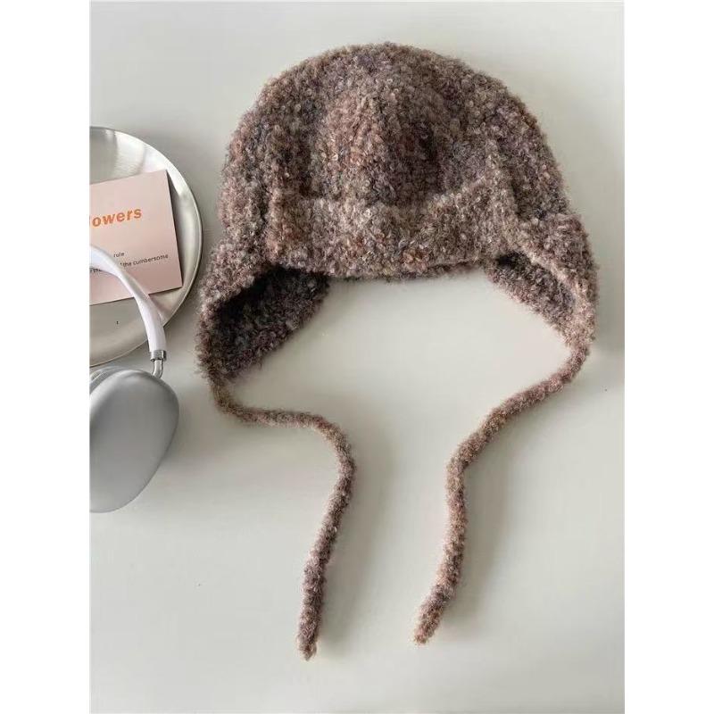 Winter Hat for Women Cute Little Lei Feng Hat with Face  Ear Protection Woolen Hat Warm Knitted Hat Korean Version  Versatile Cold Hat  Trendy
