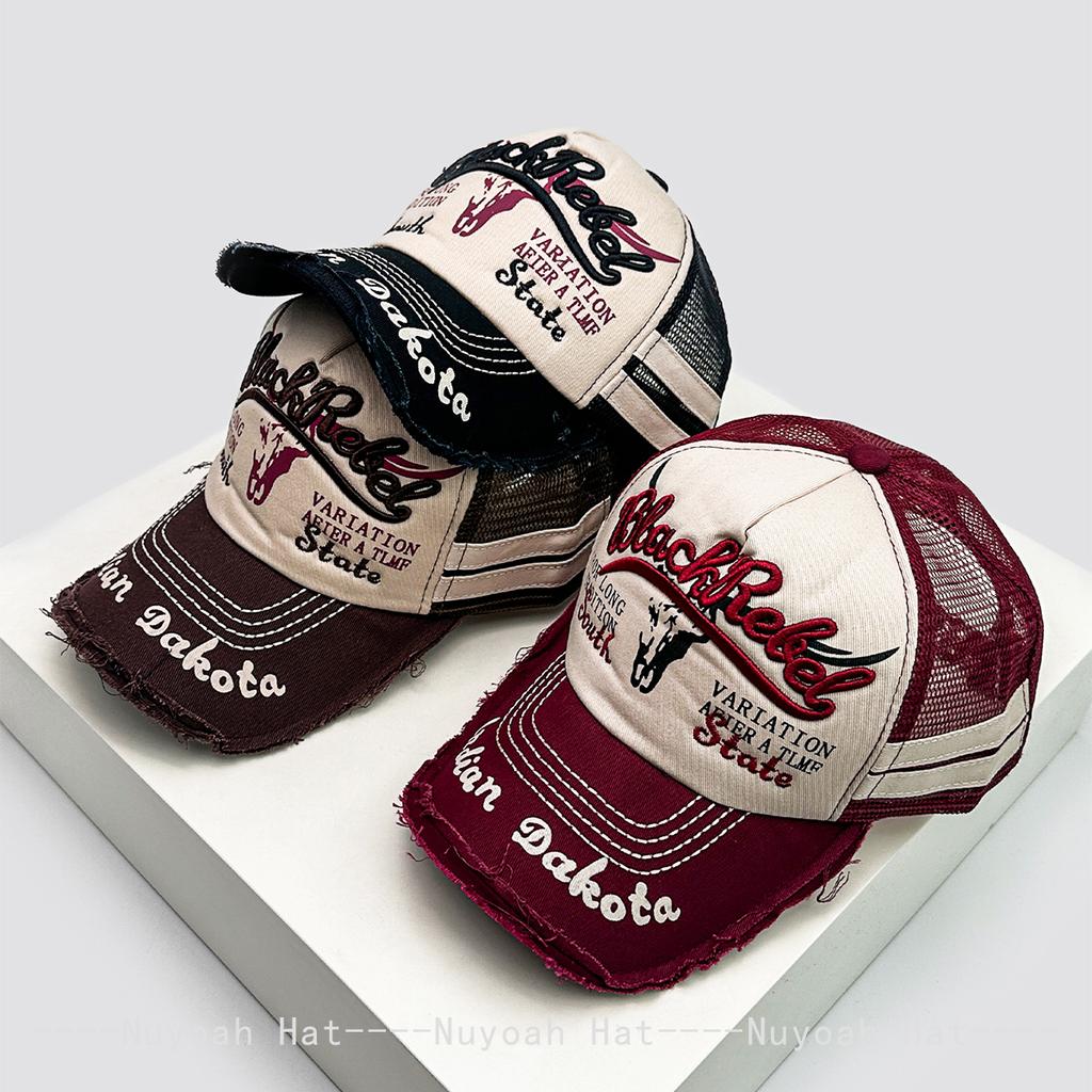 Baseball Stitching Stitched Embroidered Alphabet Mesh Women Men For Neutral Gender Fresh Caps Peaked Hats Sunshade American Style Breathable
