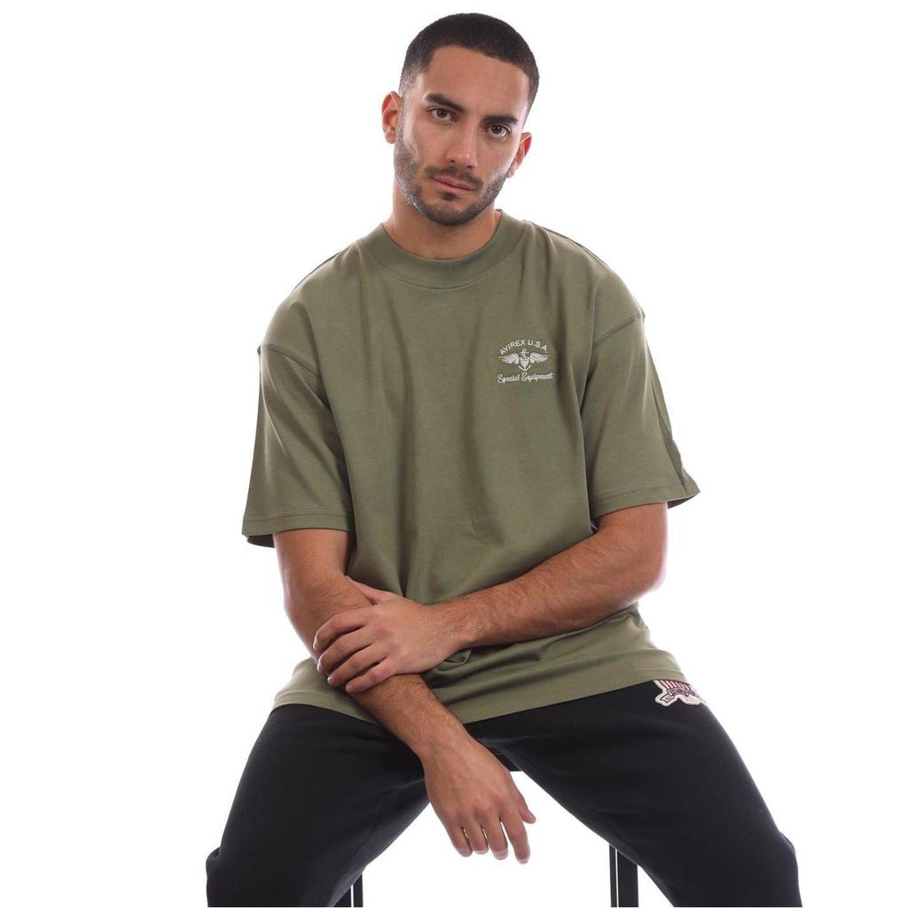 Avirex Mens Crotona Logo Oversized T-Shirt