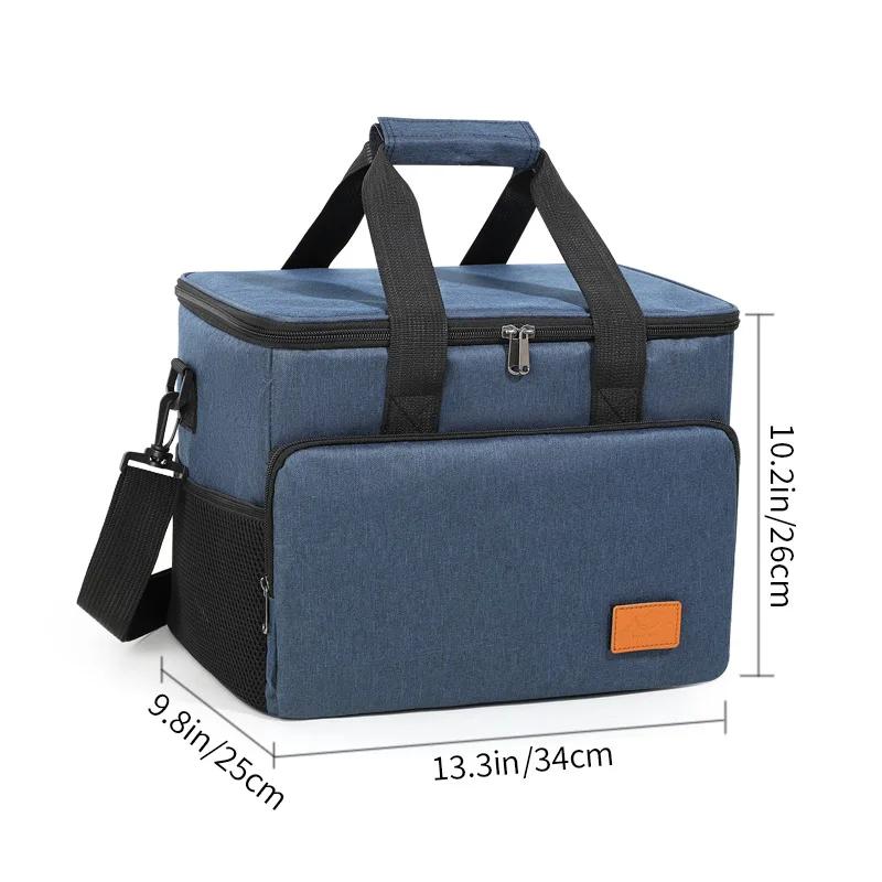 Portable Large Insulated Lunch Bag Waterproof Leak-proof Thickened Handheld Shoulder Carry Outdoor Camping Picnic Cooler Bags
