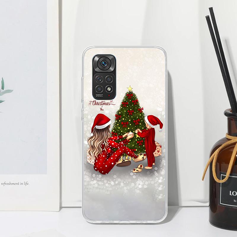 Christmas Girls Tree Gift Phone Case For Xiaomi Redmi Note 15 13 14S 14 Pro Plus 12S 11S 10S 12 11E 10 11T Art Fundas Back Cover