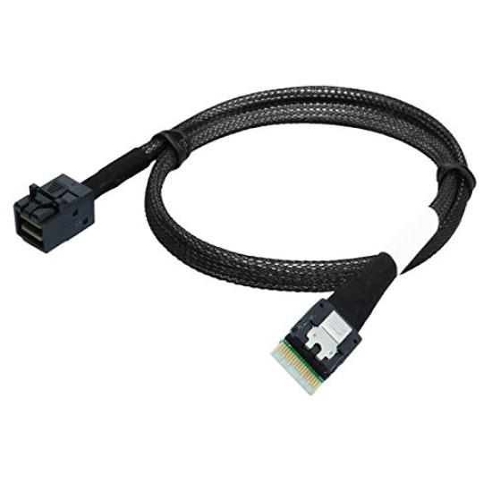 JsER Slimline SAS 4i 38pin Host To HD Mini SAS 4i 36pin Target Cable 50cm 4.0 SFF-8654 SFF-8643