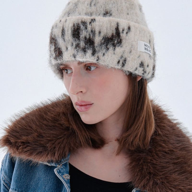 

MooiHead Шапка бини из шерсти с окрашенной этикеткой_4 цвета ivory