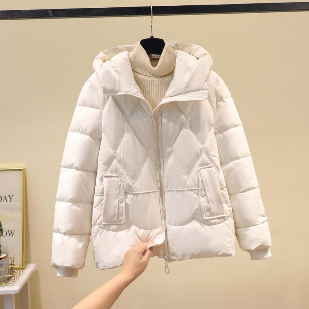Women's Hooded Coat Ladies Winter Cotton Coat Thickened Warm Jacket