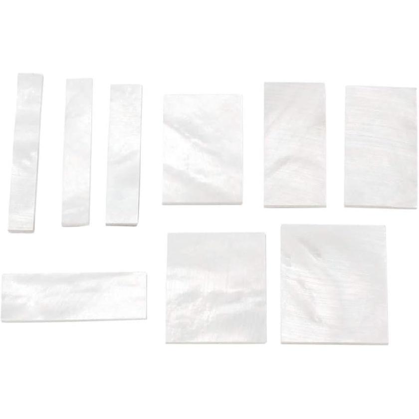 ARTIBETTER 9pcs White Guitar Pickguard Blank Sheet DIY Inlay Material for Guitar Replacement Parts