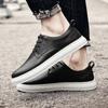 Fashion Leather Men Shoes lace up fashion Sneakers Trend Casual Shoe Italian Breathable Leisure Male Sneakers Footwear Men Shoes