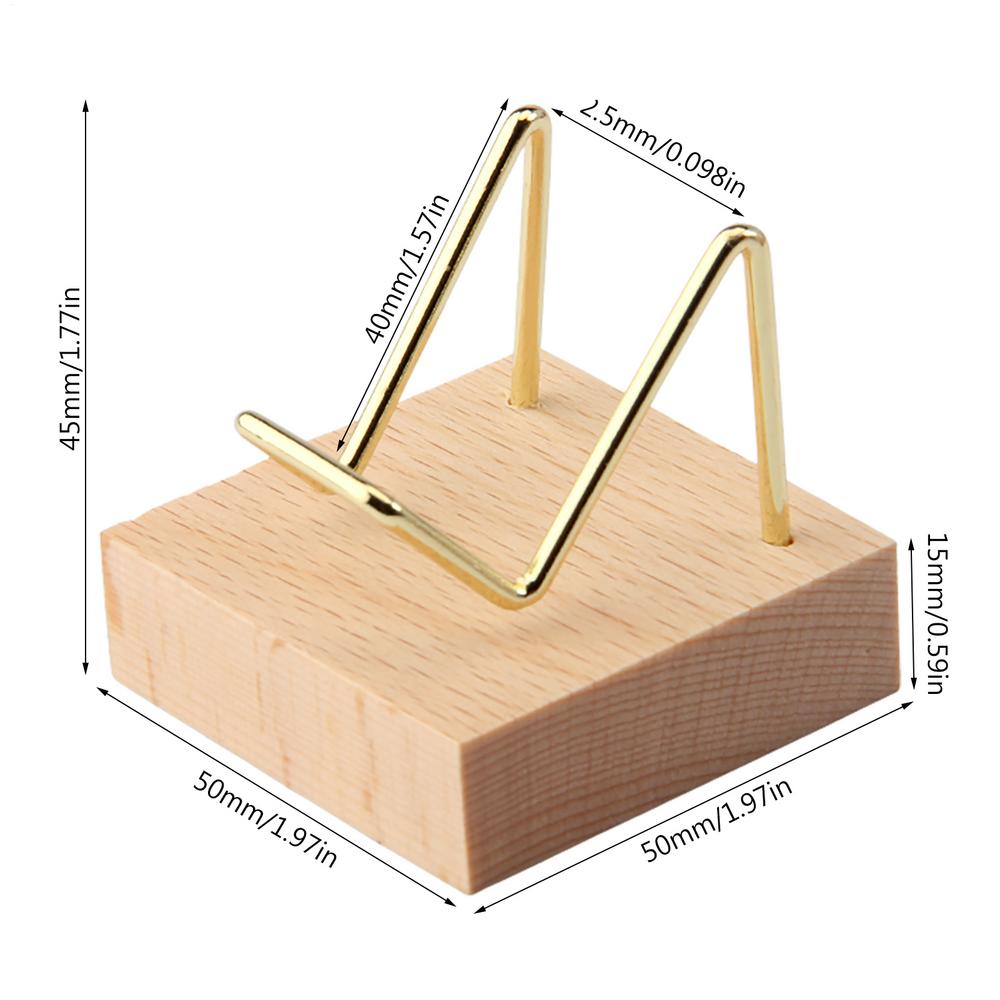 

Art Craft Display Stand Wooden Base Crystal Display Holder for Fossil Coral Geodes Rock Mineral Agate Small Collectibles золотой